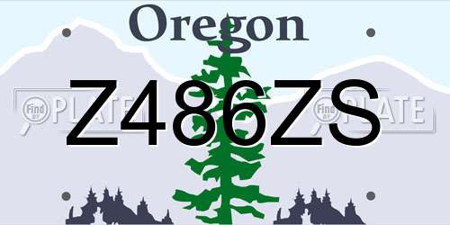Z486ZS Oregon License Plate