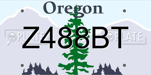 Z488BT Oregon License Plate