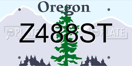 Z488ST Oregon License Plate