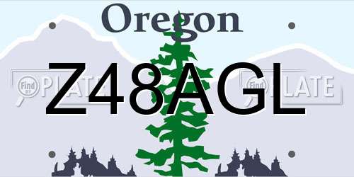 Z48AGL Oregon License Plate