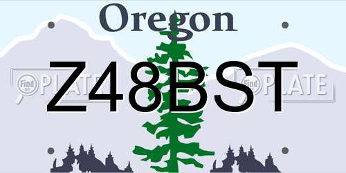 Z48BST Oregon License Plate