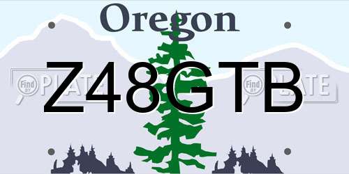Z48GTB Oregon License Plate