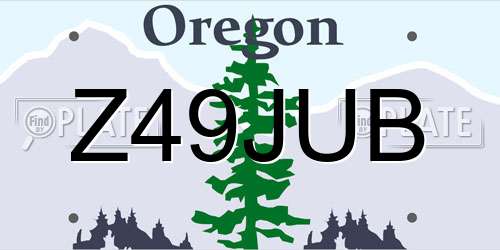 Z49JUB Oregon License Plate