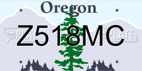 Z518MC Oregon License Plate