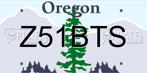Z51BTS Oregon License Plate