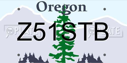 Z51STB Oregon License Plate
