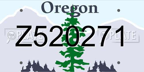 Z520271 Oregon License Plate