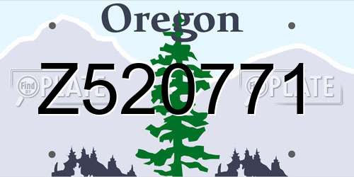 Z520771 Oregon License Plate