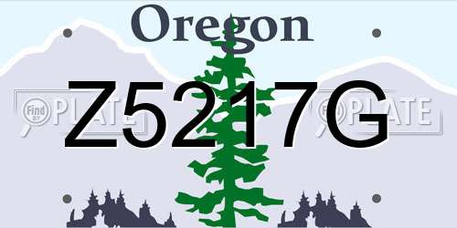 Z5217G Oregon License Plate