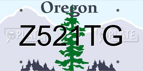 Z521TG Oregon License Plate