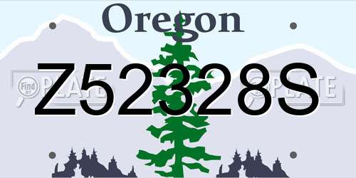 Z52328S Oregon License Plate