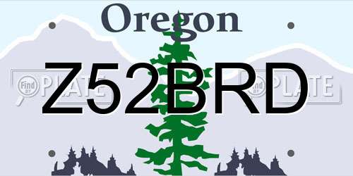 Z52BRD Oregon License Plate