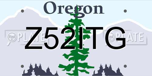 Z52ITG Oregon License Plate