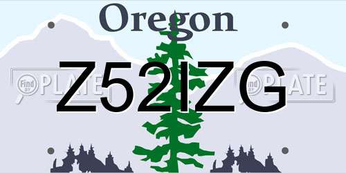 Z52IZG Oregon License Plate