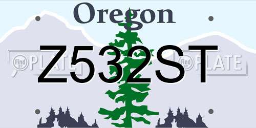 Z532ST Oregon License Plate