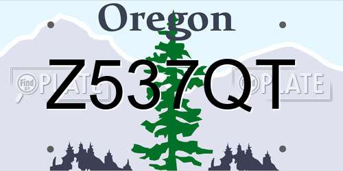 Z537QT Oregon License Plate