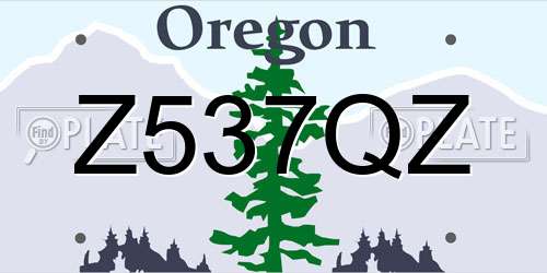 Z537QZ Oregon License Plate