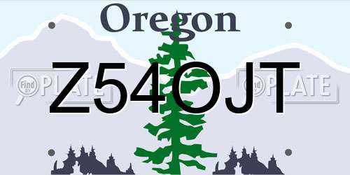 Z54OJT Oregon License Plate