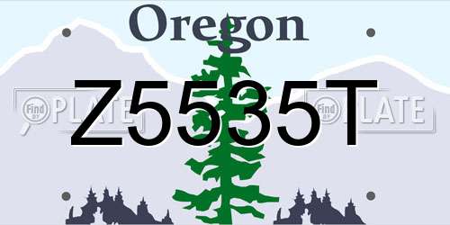 Z5535T Oregon License Plate