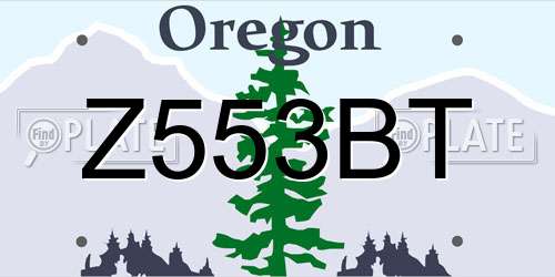 Z553BT Oregon License Plate