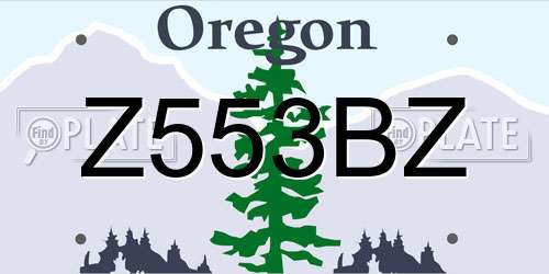 Z553BZ Oregon License Plate