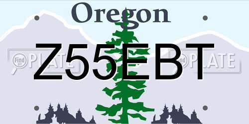 Z55EBT Oregon License Plate