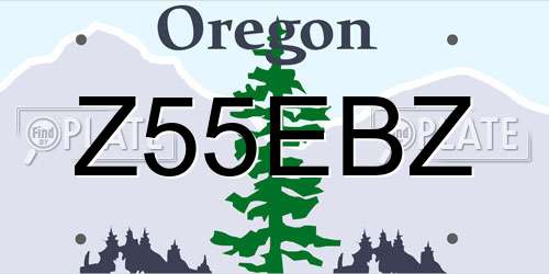 Z55EBZ Oregon License Plate