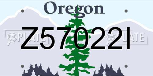 Z57022I Oregon License Plate