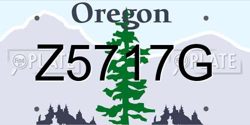Z5717G Oregon License Plate