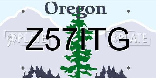 Z57ITG Oregon License Plate