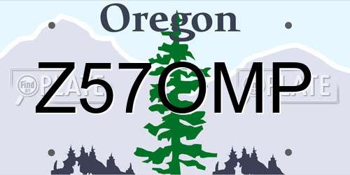 Z57OMP Oregon License Plate