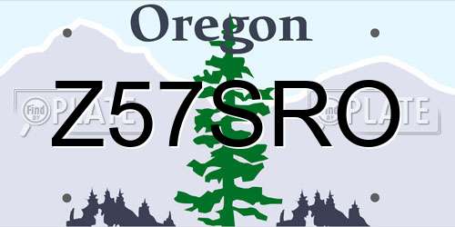 Z57SRO Oregon License Plate