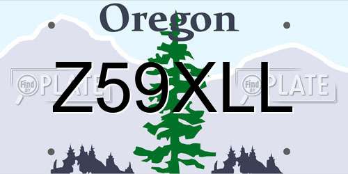 Z59XLL Oregon License Plate