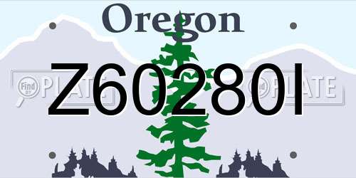 Z60280I Oregon License Plate