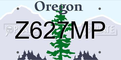 Z627MP Oregon License Plate