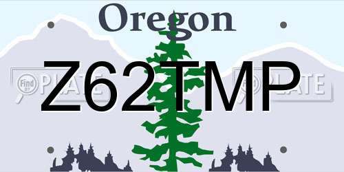 Z62TMP Oregon License Plate