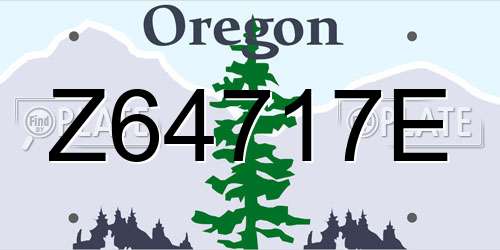 Z64717E Oregon License Plate