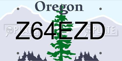 Z64EZD Oregon License Plate