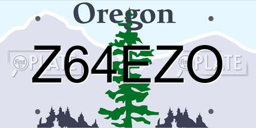 Z64EZO Oregon License Plate