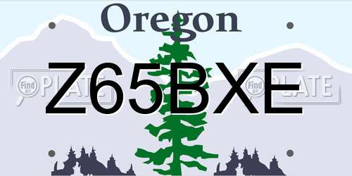 Z65BXE Oregon License Plate