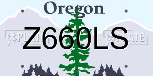 Z660LS Oregon License Plate