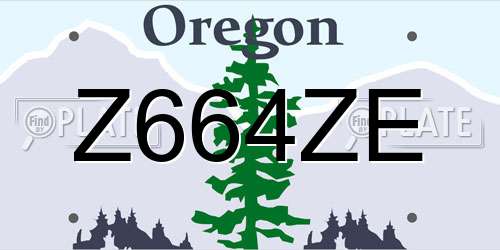 Z664ZE Oregon License Plate