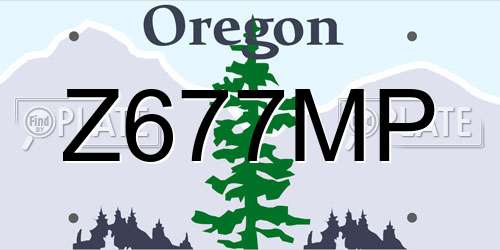 Z677MP Oregon License Plate