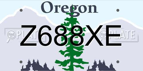 Z688XE Oregon License Plate