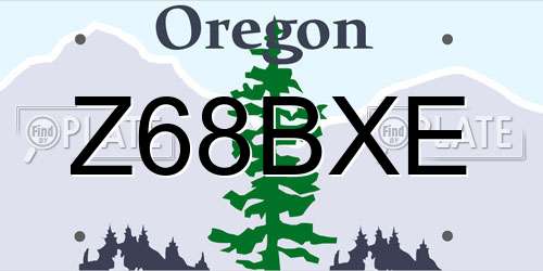 Z68BXE Oregon License Plate