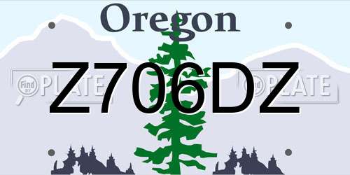 Z706DZ Oregon License Plate