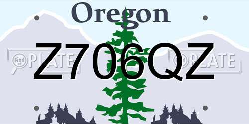 Z706QZ Oregon License Plate