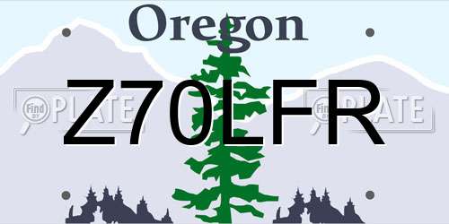 Z70LFR Oregon License Plate
