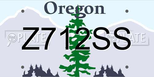 Z712SS Oregon License Plate