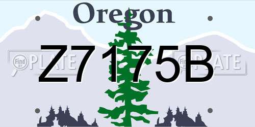 Z7175B Oregon License Plate